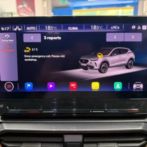 CUPRA emergency call warning displayed during VAG diagnostics