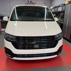 VW Transporter T6.1 in workshop for ACC retrofit
