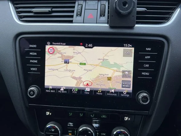 Škoda Octavia navigation display