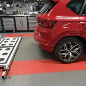 SEAT Ateca beside rear camera calibration equipment