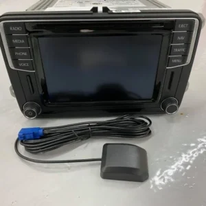 Discover Media STD2 infotainment unit with GPS aerial on the workshop bench