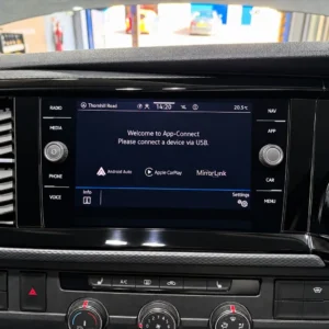MIB3 App-Connect screen with Apple CarPlay and Android Auto activated