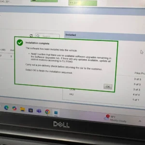 Volvo VIDA software update completed during diagnostics