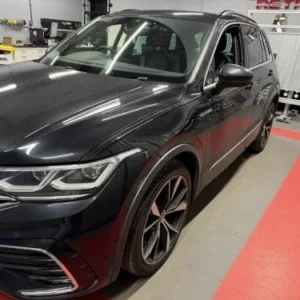 Grey VW Tiguan at the VW Retrofit workshop in Redditch